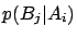 $ p (B_j \vert A_i) $