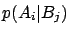 $ p (A_i \vert B_j) $
