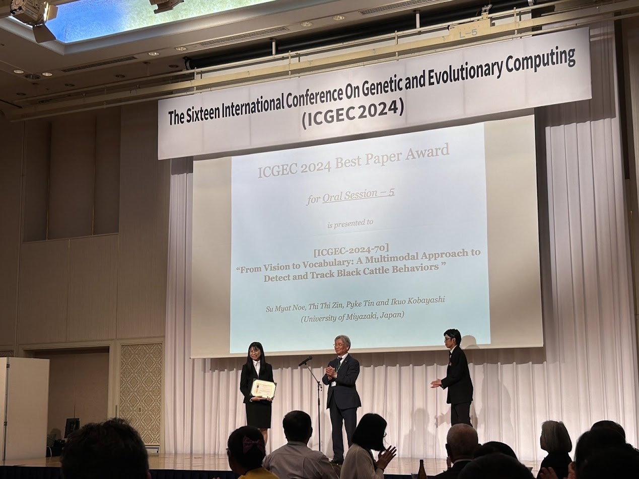 Su Myat NoeさんらがICGEC2024でBest Paper Awardを受賞しました。