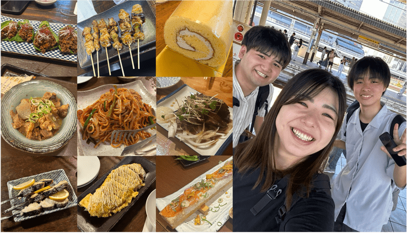 お気に入りの食べ物たちと今回参加した3人