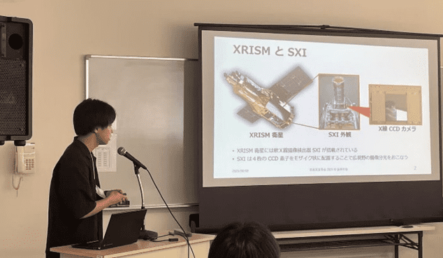 M2 岳本さんの発表風景